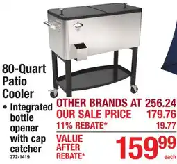 Menards 80-Quart Patio Cooler offer