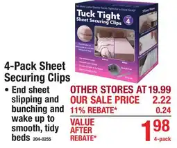 Menards 4-Pack Sheet Securing Clips offer