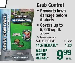 Menards Grub Control offer