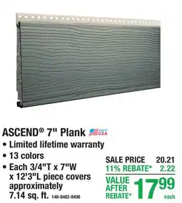 Menards ASCEND 7 Plank offer