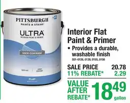Menards Interior Flat Paint & Primer offer