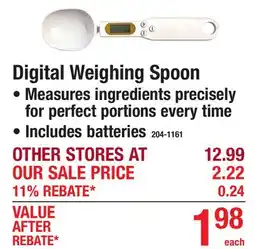 Menards Digital Weighing Spoon offer