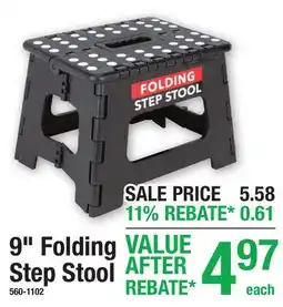 Menards 9 Folding Step Stool offer