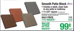 Menards Smooth Patio Block offer