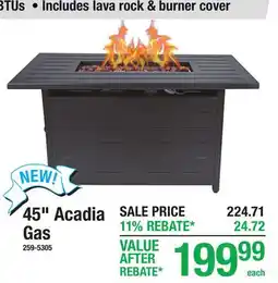 Menards 45 Acadia Gas offer