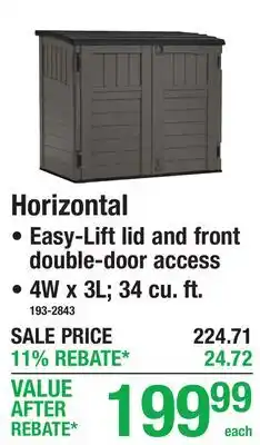 Menards LOW-MAINTENANCE RESIN Horizontal offer