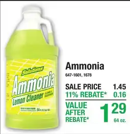 Menards Ammonia offer