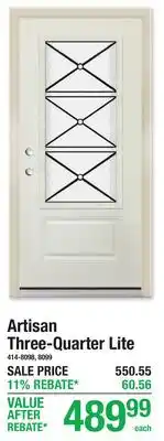 Menards Artisan Three-Quarter Lite offer