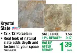 Menards Krystal Slate offer
