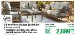 Menards 7-Piece Visola Outdoor Seating Set offer