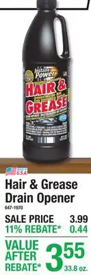 Menards Hair & Grease Drain Opener offer