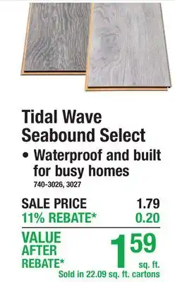 Menards Tidal Wave Seabound Select offer