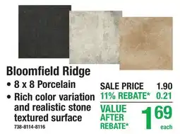 Menards Bloomfield Ridge offer