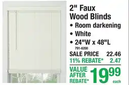 Menards 2 Faux Wood Blinds offer
