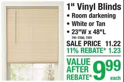 Menards 1 Vinyl Blinds offer