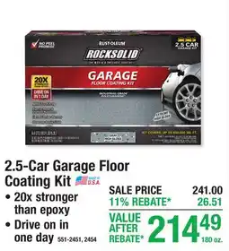 Menards 2.5-Car Garage Floor Coating Kit offer