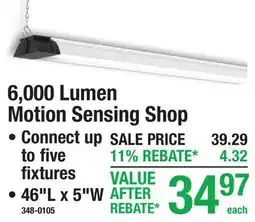 Menards 6,000 Lumen Motion Sensing Shop offer