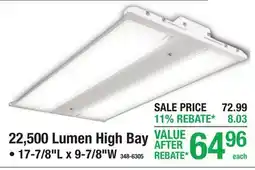 Menards 22,500 Lumen High Bay offer