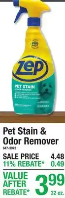 Menards Pet Stain & Odor Remover offer