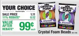 Menards Crystal Foam Beads offer