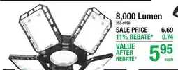 Menards 8,000 Lumen Folding Panel Light Bulbs offer