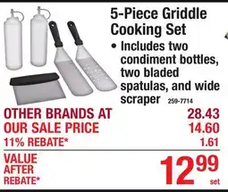 Menards 5-Piece Griddle Cooking Set offer