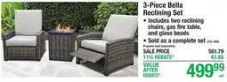 Menards 3-Piece Bella Reclining Set offer