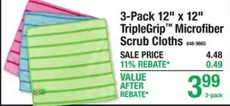 Menards 3-Pack 12 x 12 TripleGrip Microfiber Scrub Cloths offer