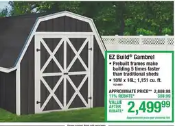 Menards EZ Build Gambrel offer