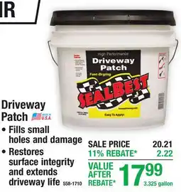Menards Driveway Patch offer