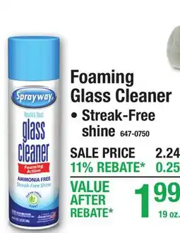 Menards Foaming Glass Cleaner offer