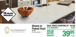 Menards Shown in Flaked Pearl offer