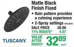 Menards Matte Black Finish Fixed offer