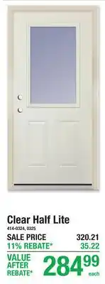 Menards Clear Half Lite offer