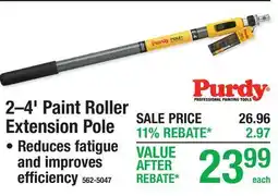 Menards 2–4' Paint Roller Extension Pole offer