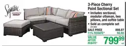 Menards 3-Piece Cherry Point Sectional Set offer