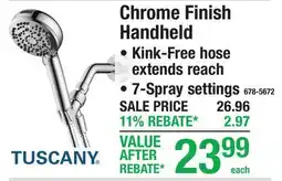 Menards Chrome Finish Handheld offer