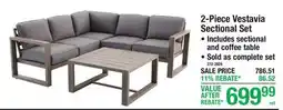 Menards 2-Piece Vestavia Sectional Set offer