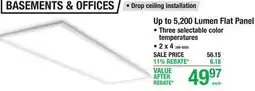 Menards Up to 5,200 Lumen Flat Panel offer