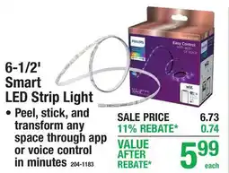 Menards 6-1/2' Smart LED Strip Light offer