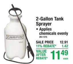 Menards 2-Gallon Tank Sprayer offer