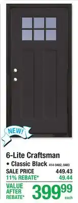 Menards 6-Lite Craftsman offer