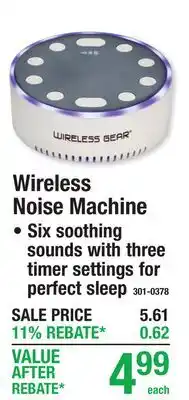 Menards Wireless Noise Machine offer