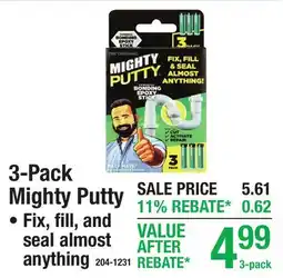 Menards 3-Pack Mighty Putty offer
