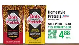 Menards Homestyle Pretzels offer