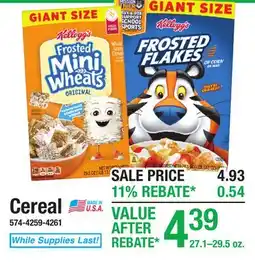 Menards Cereal offer
