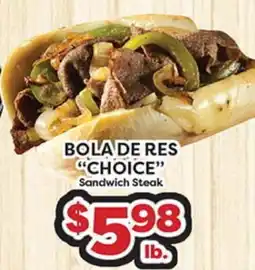 Torres Supermercado BOLA DE RES CHOICE Sandwich Steak offer