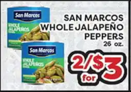 Torres Supermercado SAN MARCOS WHOLE JALAPEÑO PEPPERS offer