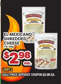 Torres Supermercado EL MEXICANO SHREDDED CHEESE offer