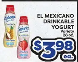 Torres Supermercado EL MEXICANO DRINKABLE YOGURT offer
